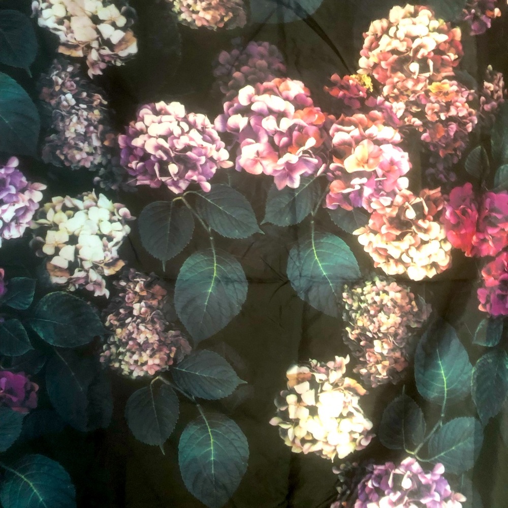 H&M hydrangea English garden shower curtain